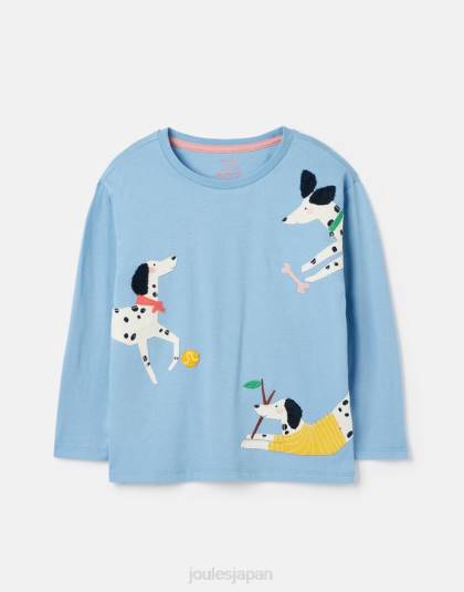 衣服 jp Joules 女の子 ava 長袖 T シャツ 2-12 歳 ベルエアブルー 46RH272