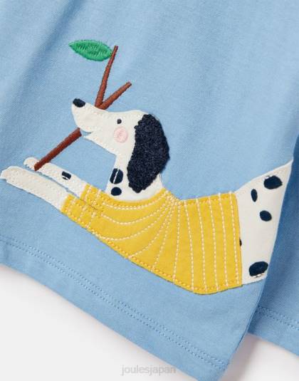 衣服 jp Joules 女の子 ava 長袖 T シャツ 2-12 歳 ベルエアブルー 46RH272